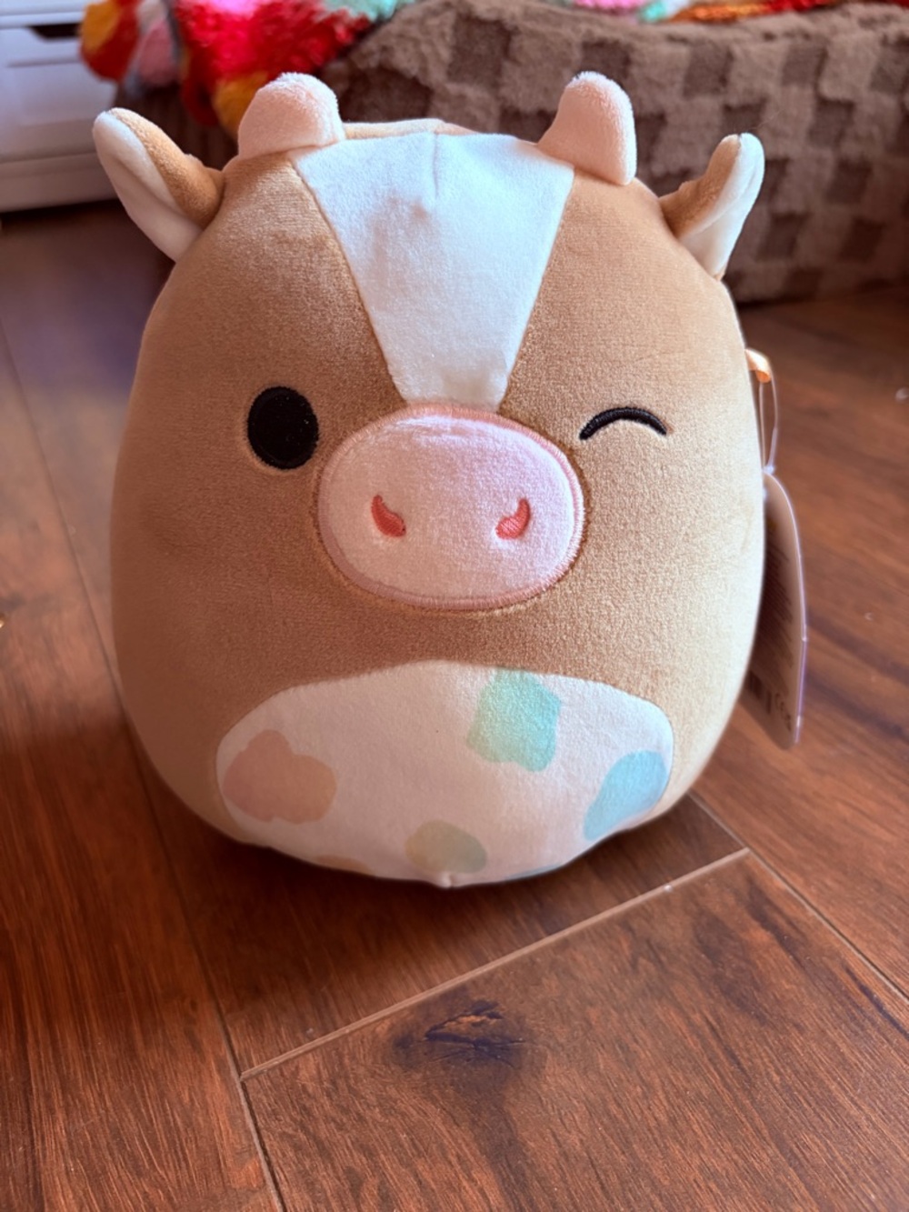 Squishmallows Griella Cow Plush 8” Original Kellytoy Easter Pastel NWT